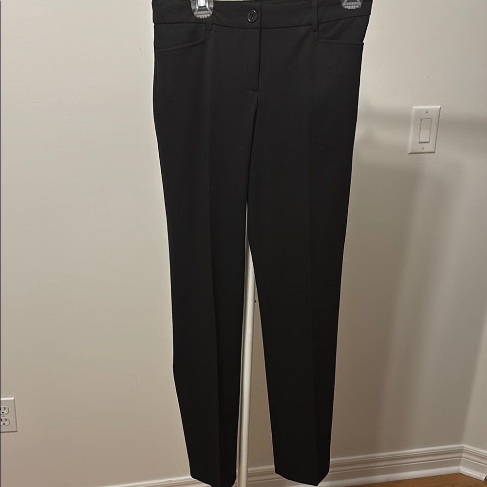 Hilary Radley Black Straight-Leg Dress Pants
